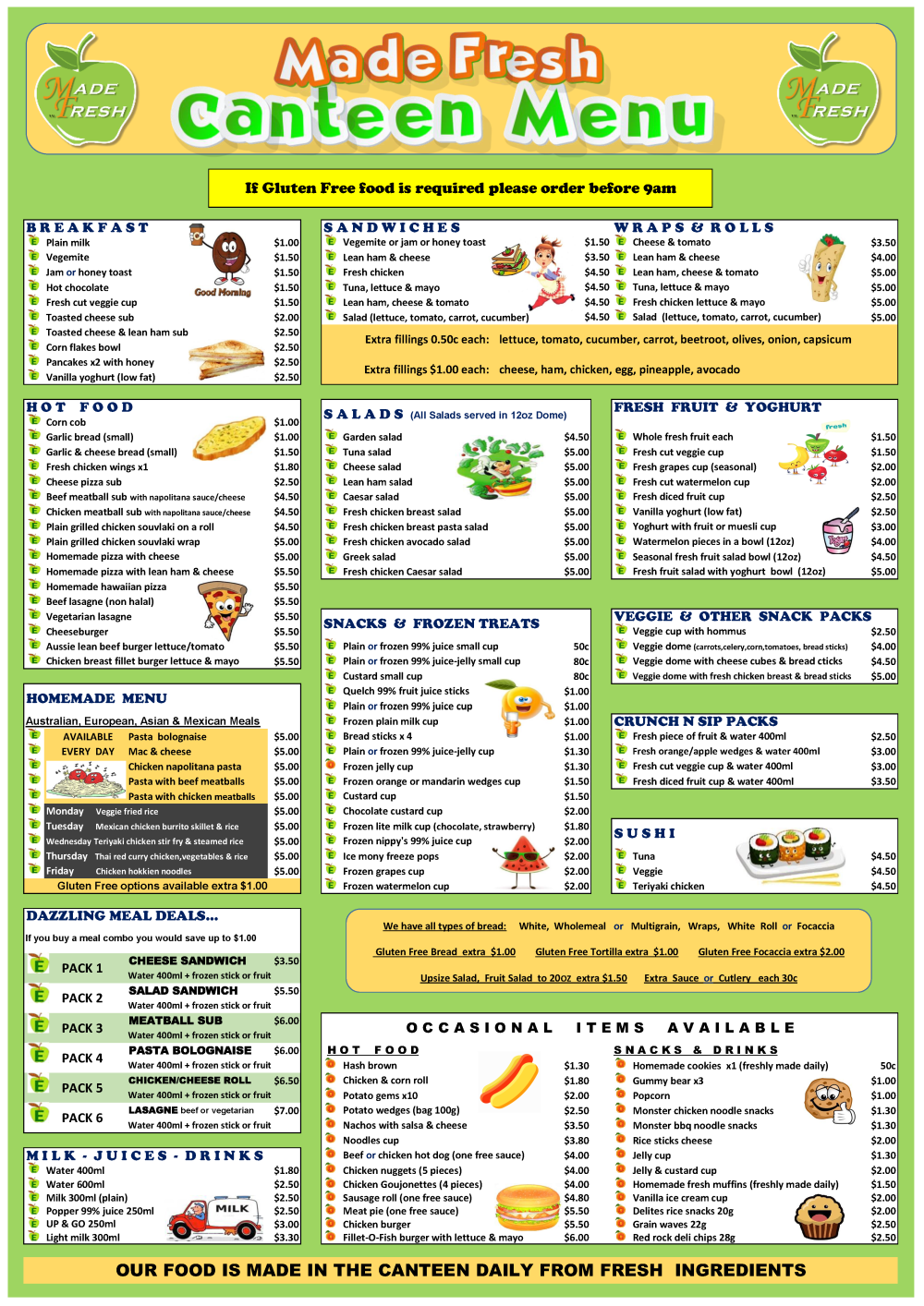 School Canteen Menu Ideas Vrogue co